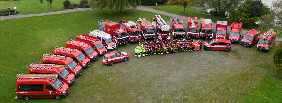 Die Kreuzlinger Feuerwehr mit ihrer Fahrzeugflotte. FW2024