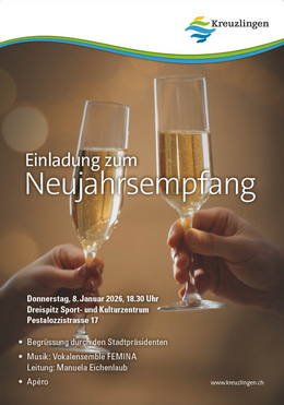 Plakat Neujahr Einladung zum Neujahrsempfang