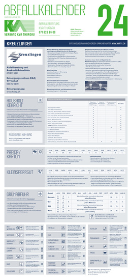 Abfallkalender 2024 Current waste calendar (German)