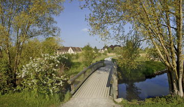 Holzbr&uuml;cke &uuml;ber Bachlauf