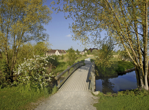 Holzbr&uuml;cke &uuml;ber Bachlauf