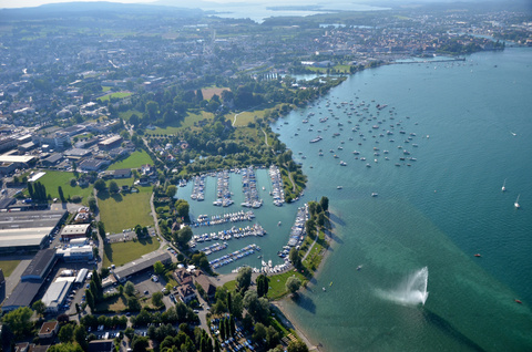 Luftaufnahme Kreuzlingen Hafen, westw&auml;rts