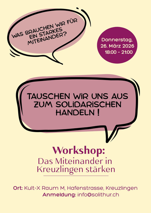 Flyer SoliThur Workshop 2026 - Vorderseite