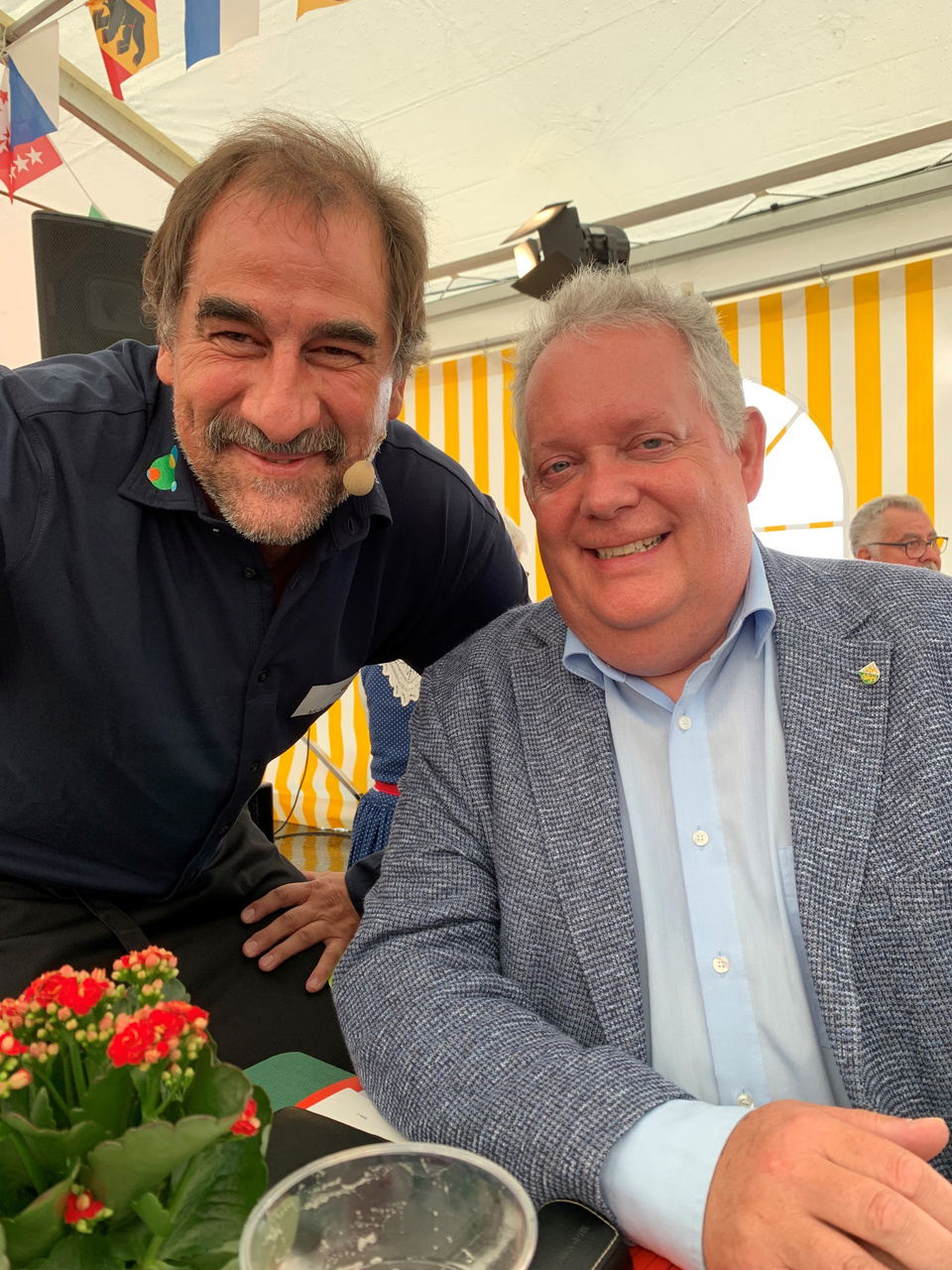 Michael Kuntzem&uuml;ller, Pr&auml;sident des Quartiervereins Emmishofen und Stadtpr&auml;sident Thomas Niederberger