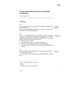 Verordnung zum Planungs- und Baugesetz vom 1. Juni 2008 (PBV) Verordnung zum Planungs- und Baugesetz (PBV)