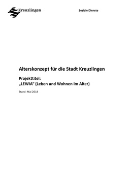 Alterskonzept Alterskonzept für die Stadt Kreuzlingen