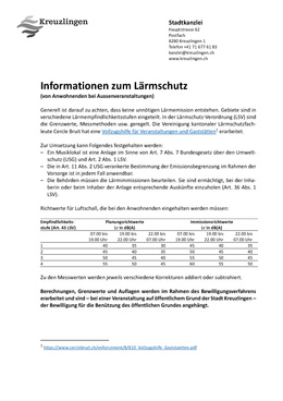 Informationen zum L&auml;rmschutz "Outdoor"