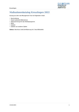 Energiestadt, Bericht 2022 Energiestadt Bericht 2022